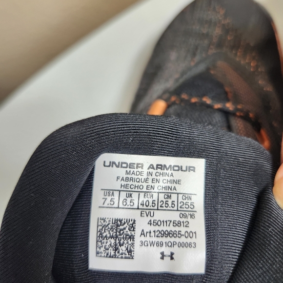 Under Armour Curry 3 Black Copper Basketball Sneaker 1299665-001 |7.5| - Picture 11 of 12